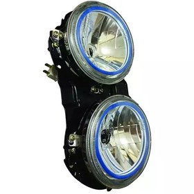 نیسان - چراغ جلو دو سوراخ دیزل نور پایین نئون دار  آبی