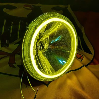 نیسان - چراغ جلو دو سوراخ دیزل نور پایین نئون دار  زرد