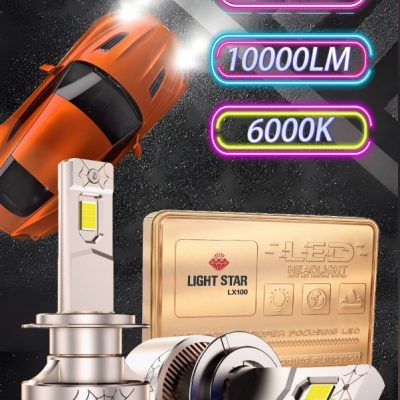 هدلایت - لایت استار 3 خار LX 100  H4  115W  بسته بندی مسی