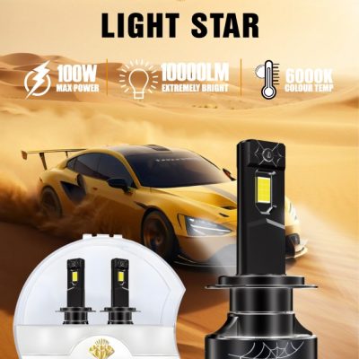 هدلایت - لایت استار 2 خار  RX100  H7  115W بسته بندی شفاف